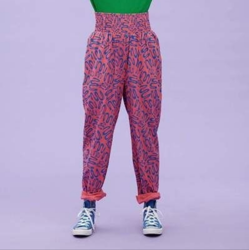 Lucy & Yak Pink and Blue Patterned Joggers